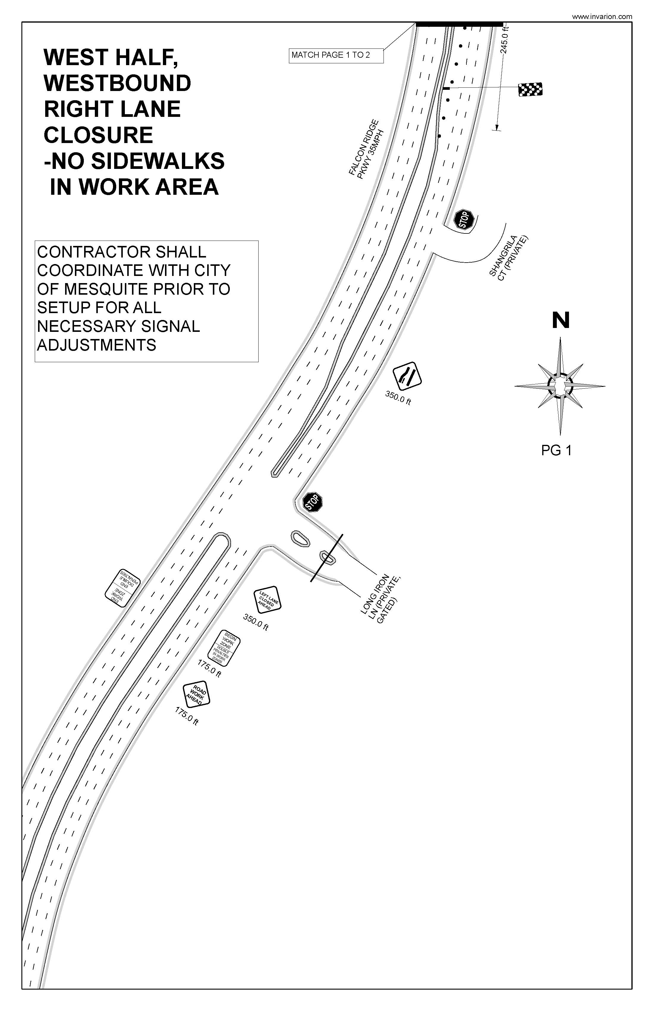 Falcon Ridge / Hardy Way / Flat Top Mesa traffic controls