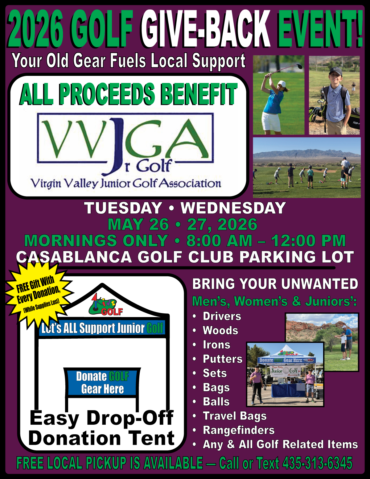 Donate to the Virgin Valley Junior Golf Association