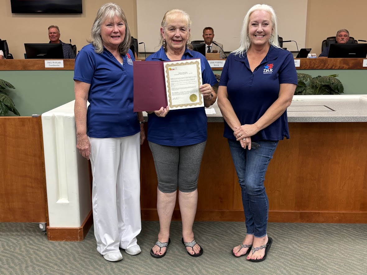 A proclamation was presented at the City Council meeting on June 9, 2026 for the celebration of Constitution Week, Sept 17-23, 2026.