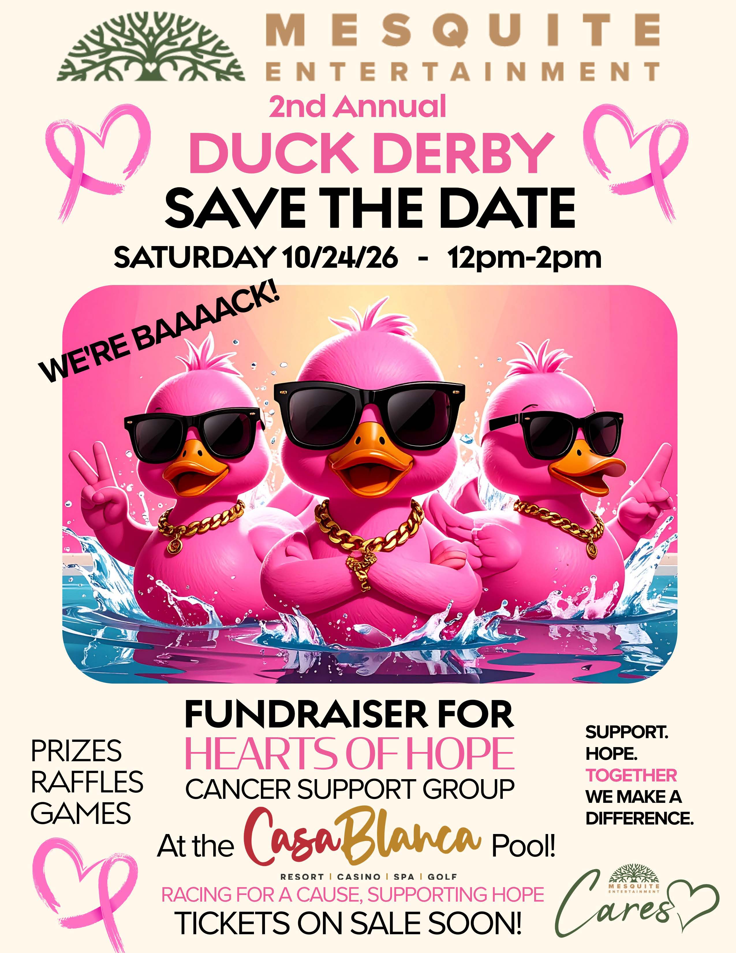 Ducky Derby Oct 24, 2026 at Casablanca Pool at noon