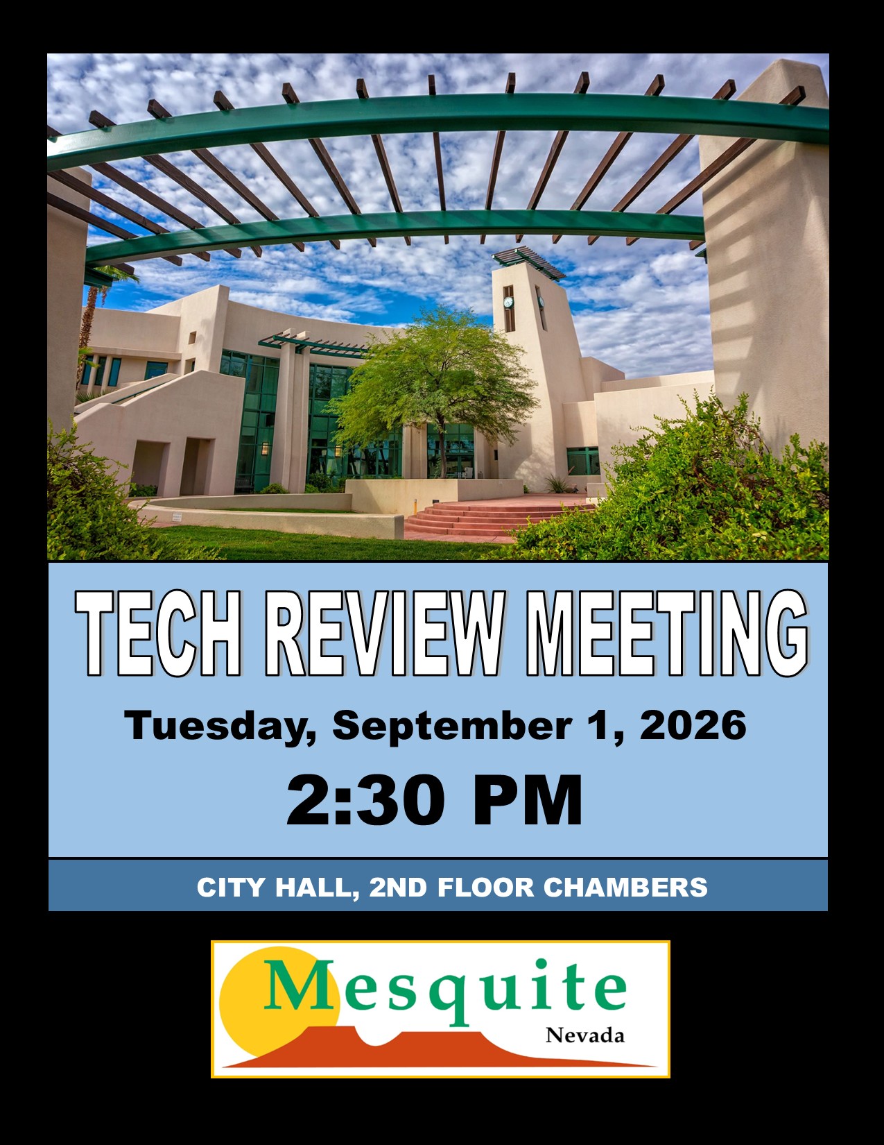Technical Review meeting scheduled for Tuesday, September 1, 2026 at 2:30 PM 