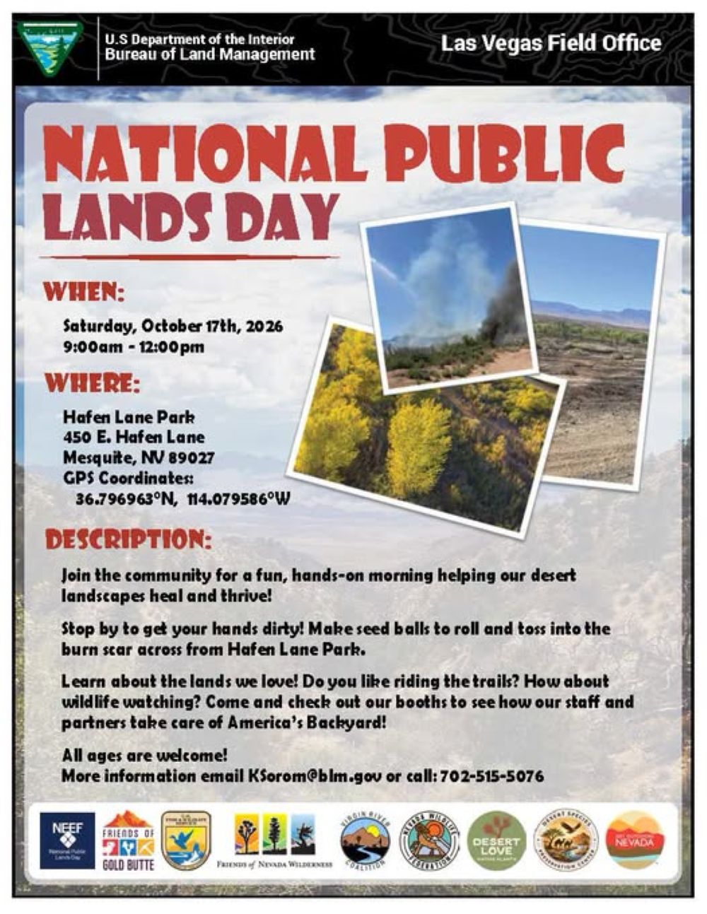 National Public Lands Day - Oct 17 - 9am - Hafen Park