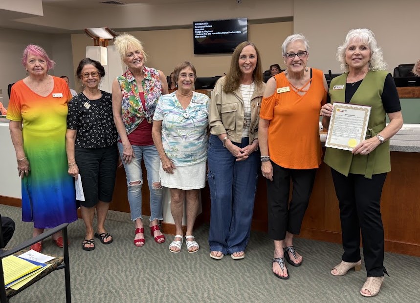 Representatives from the Virgin Valley Artist Association were presented with a proclamation for the National Arts and Humanities Month at the September 22, 2026 City Council Meeting for the month of October.
