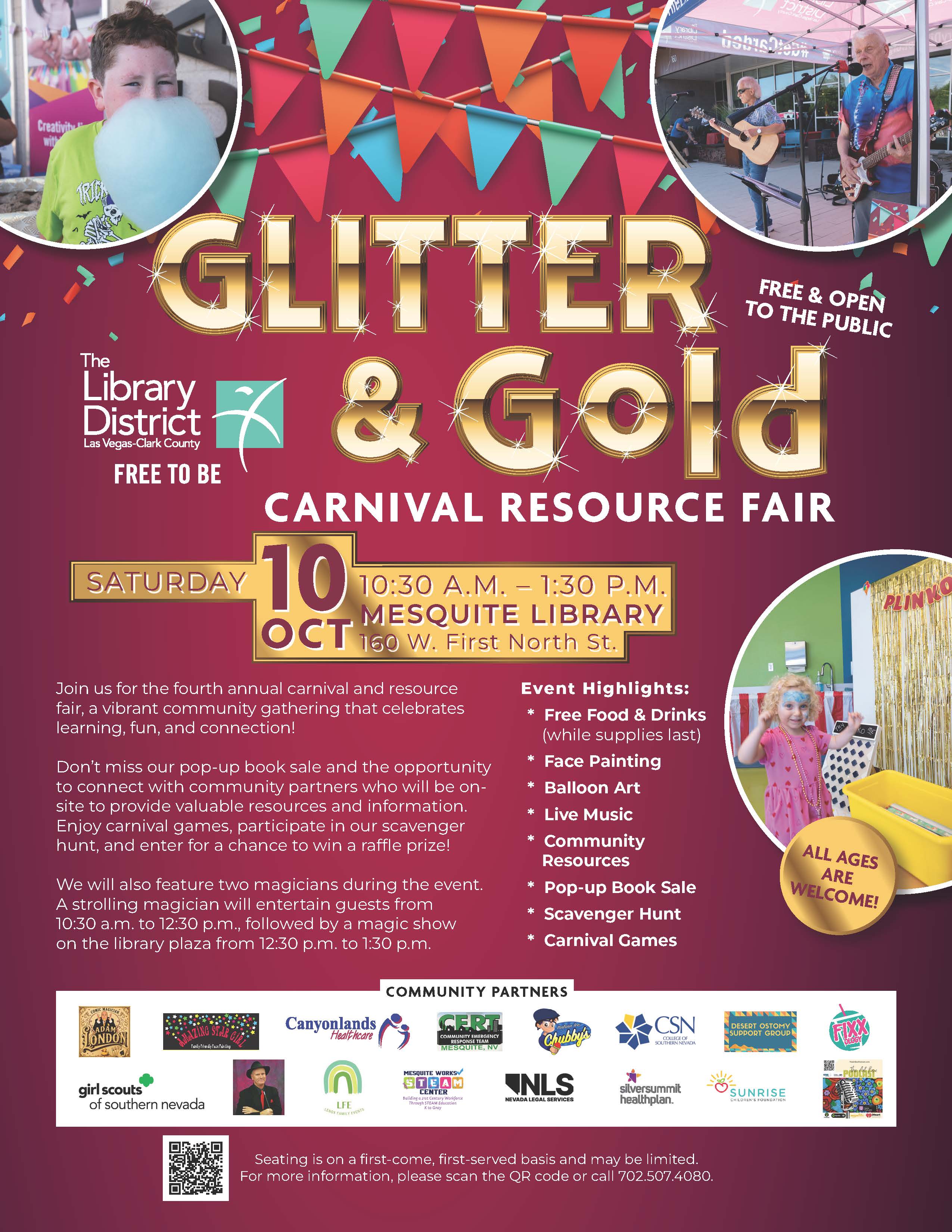 Mesquite Library's Annual Glitter & Gold Event, Oct 10, 2026