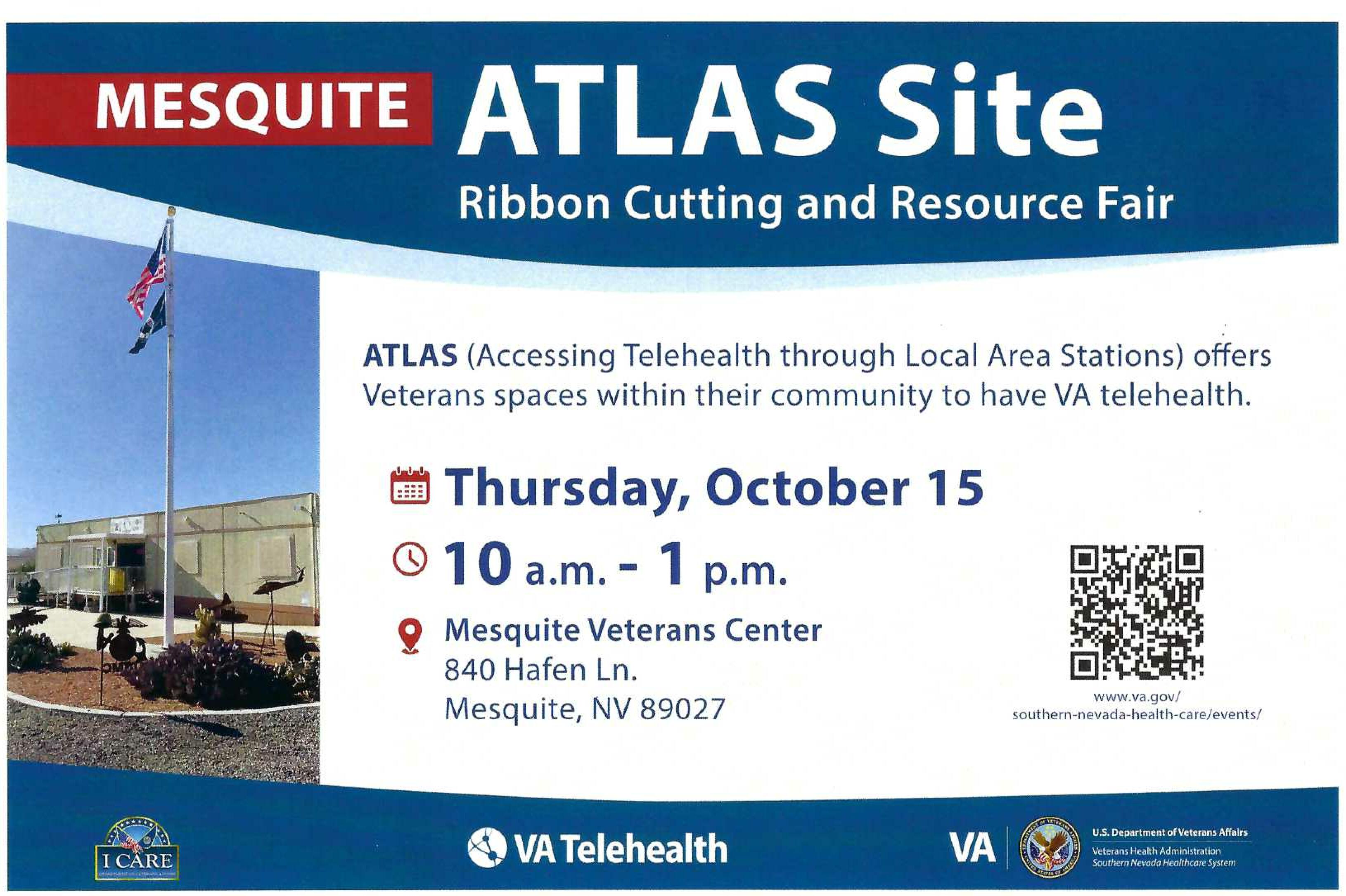 ATLAS (Accessing Telehealth through Local Area Stations) Ribbon Cutting in Mesquite, Oct 15 at 10am