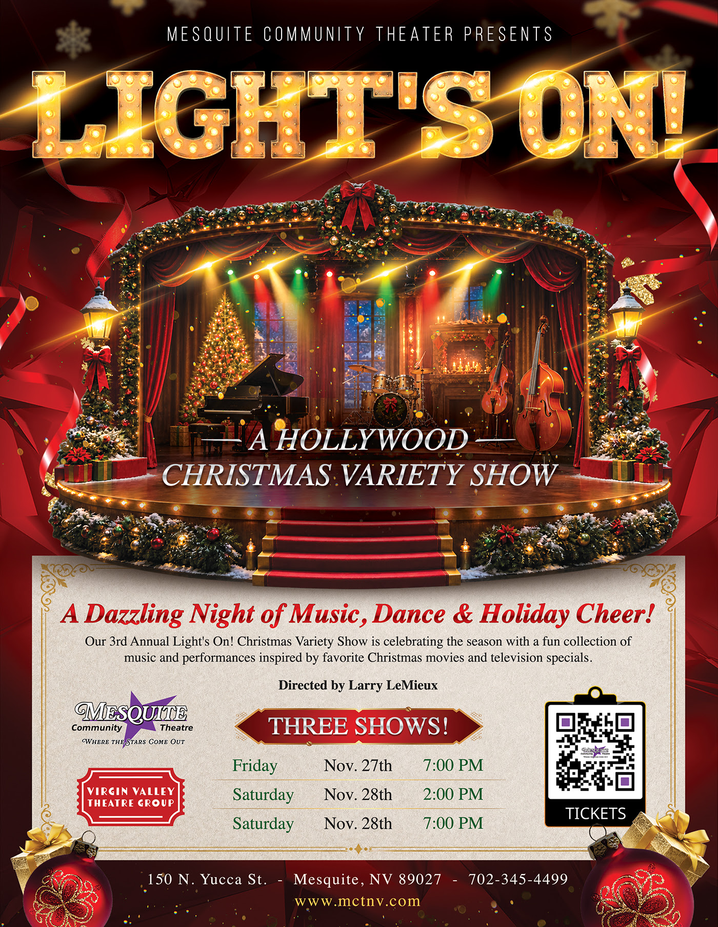 LIGHTS ON!  "A Hollywood Christmas Variety Show"