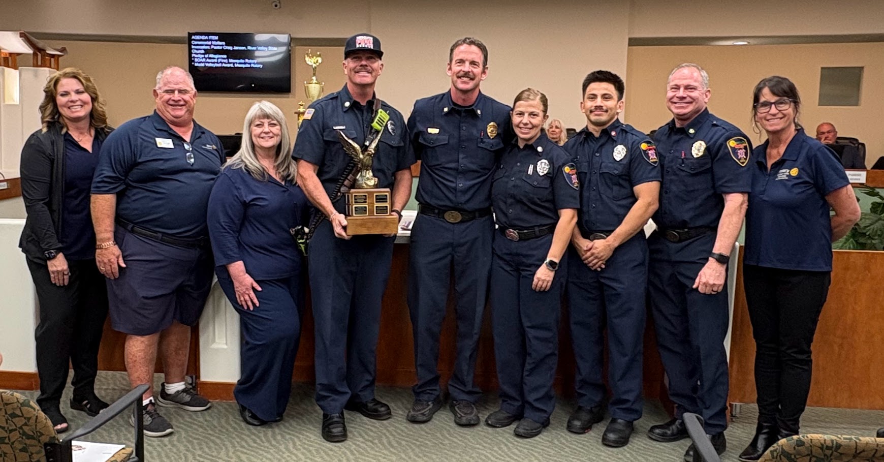 The Rotary Club of Mesquite representatives presented the 2026 SOAR Award at the October 27, 2026 at the Mesquite Council Meeting.