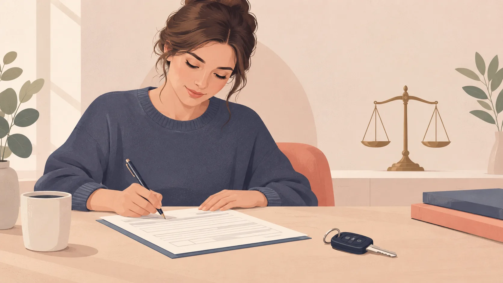 Personne remplissant honnêtement une demande d’assurance auto avec dossier criminel