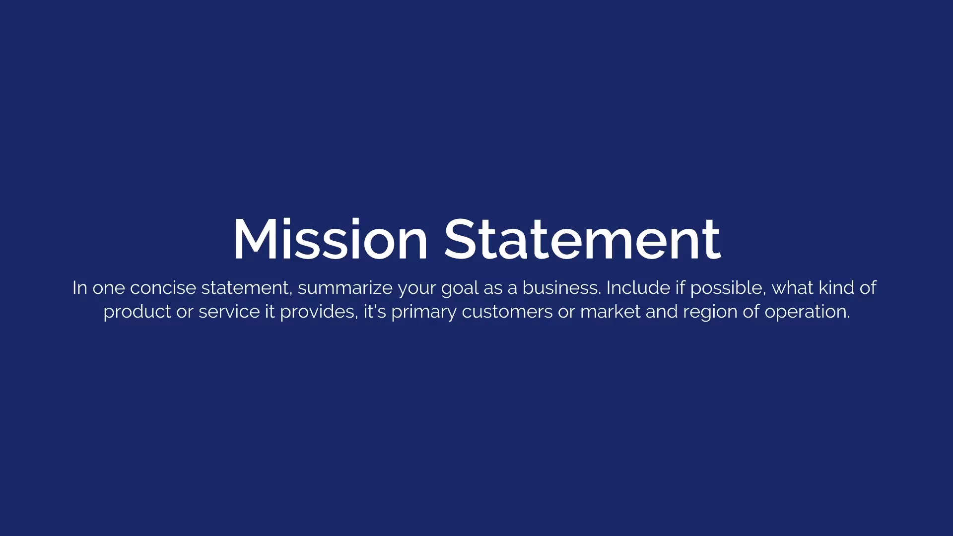 MISSION STATEMENT