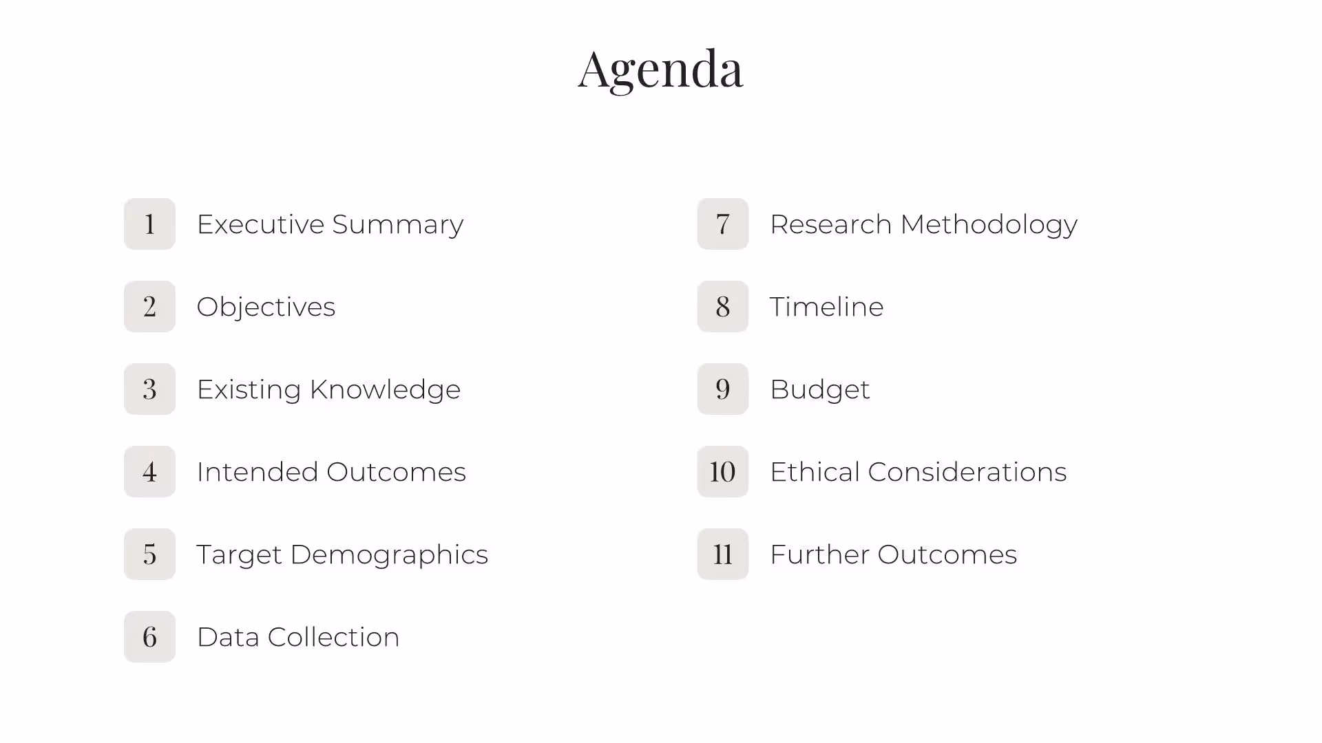 Agenda