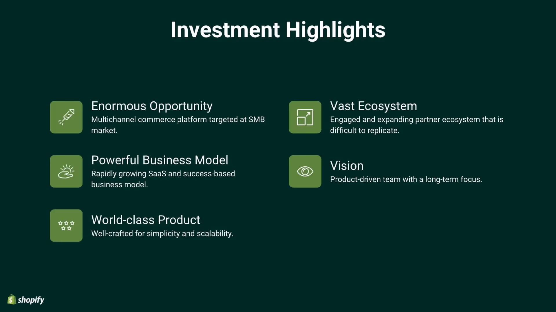 Investment highlights