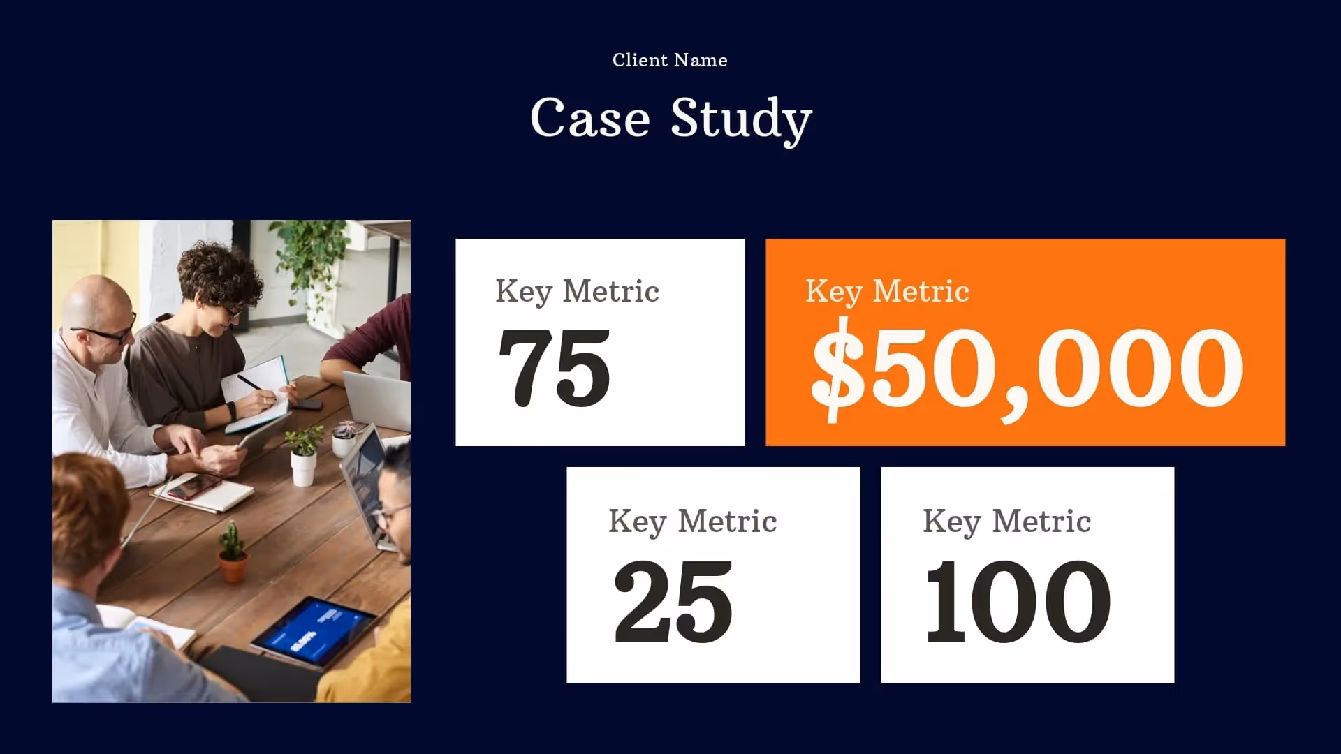 Case study metrics