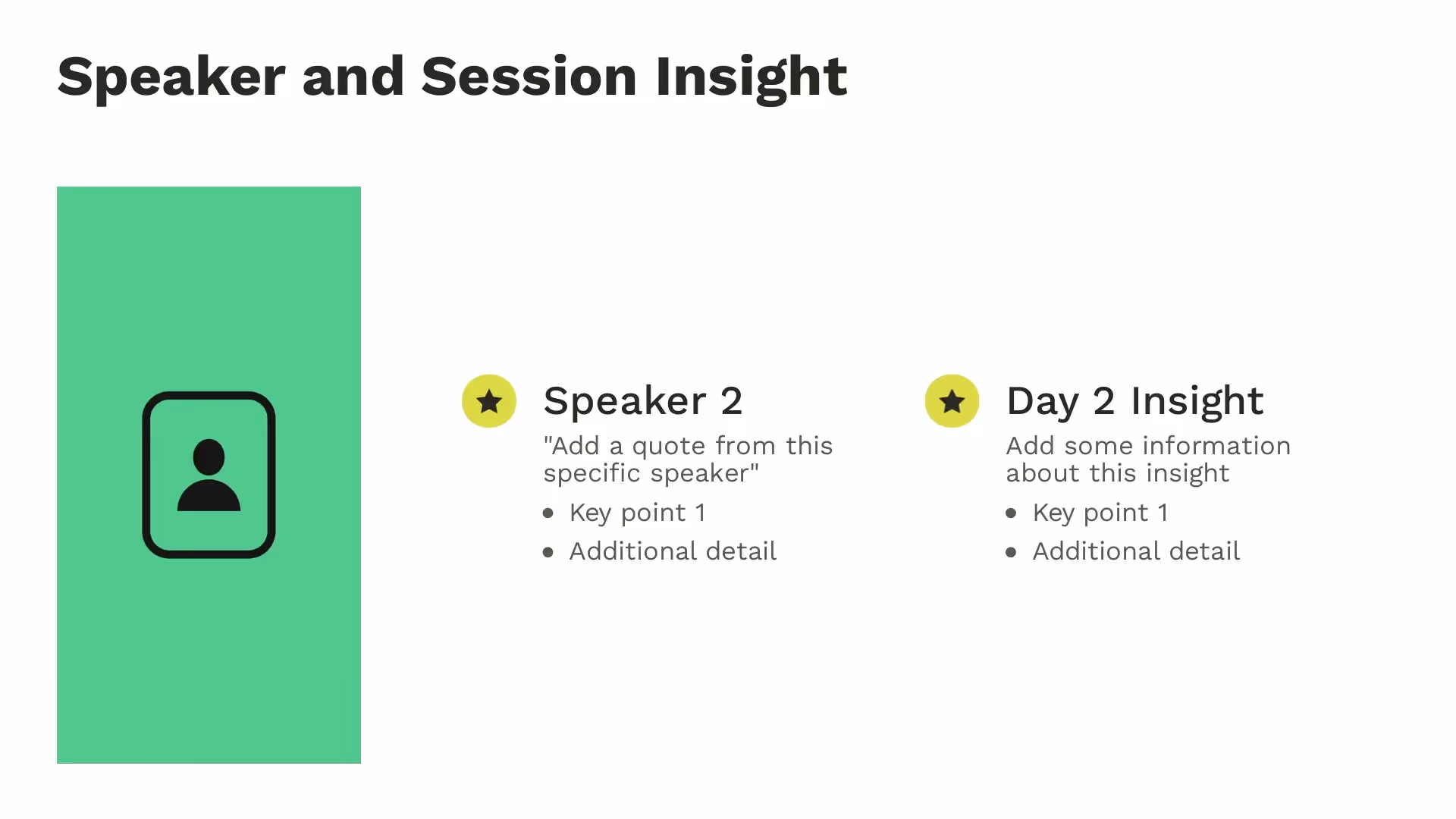 Speaker and Session Insight