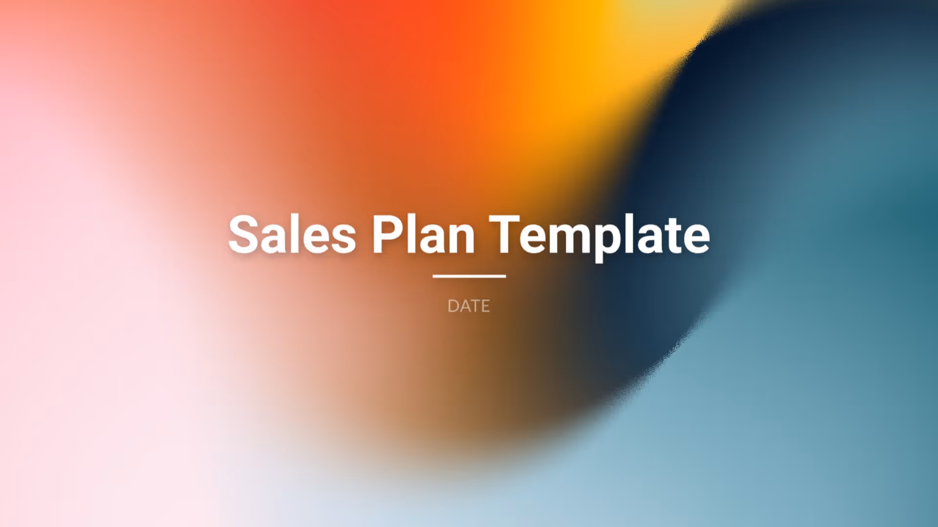 Sales Projection Presentation Template