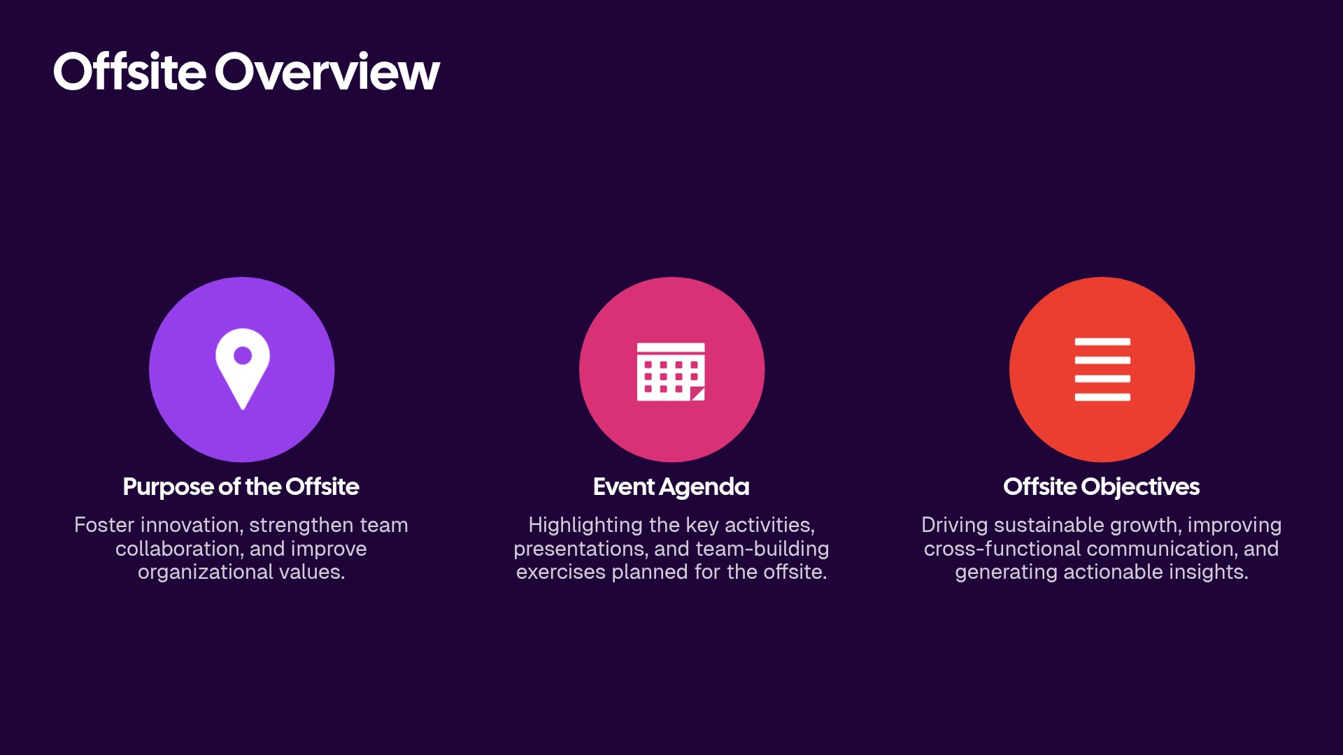 Offsite Overview