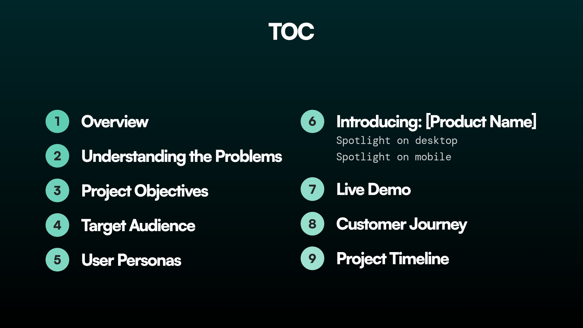 Table of Contents