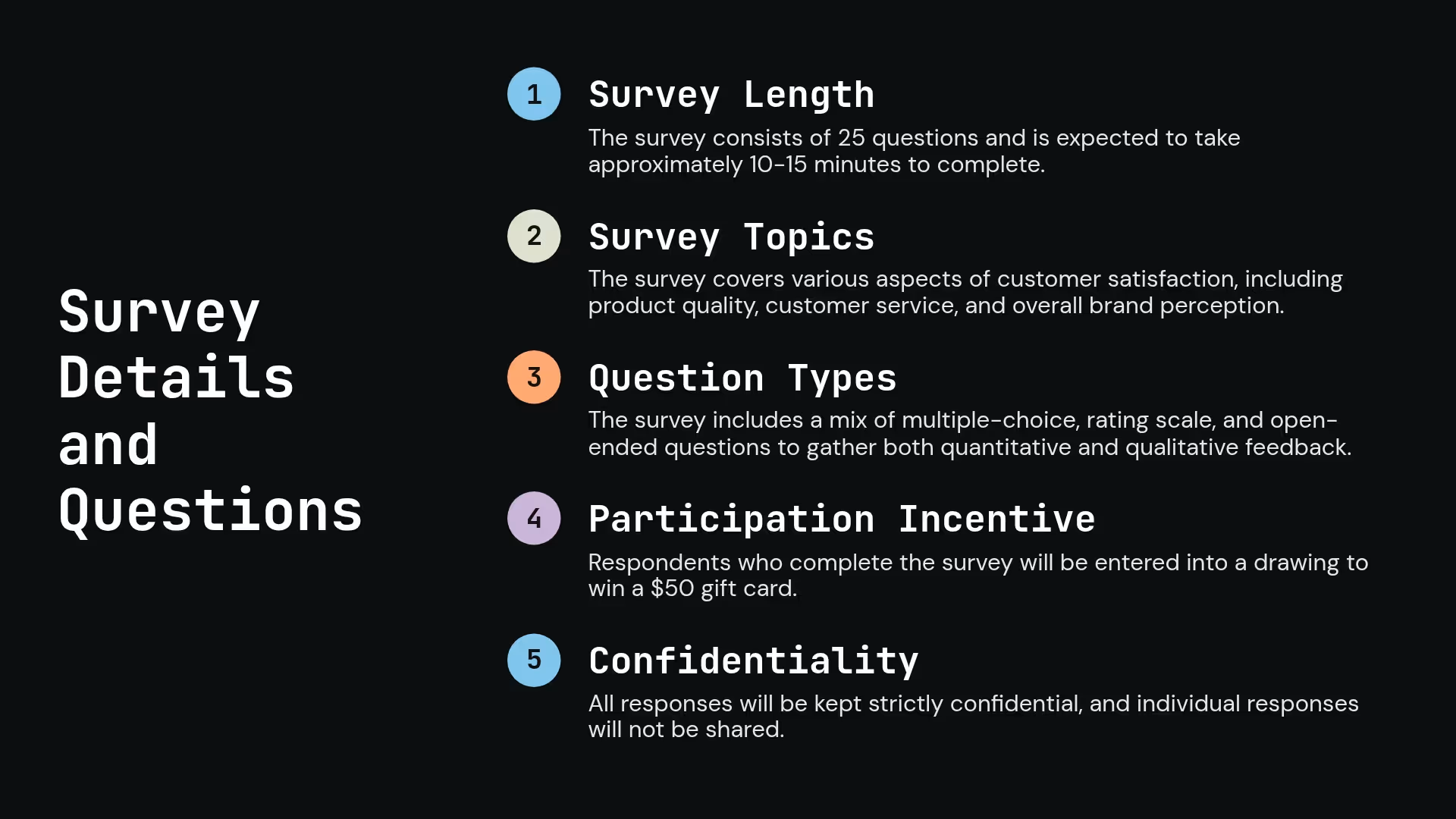 Details & Questions
