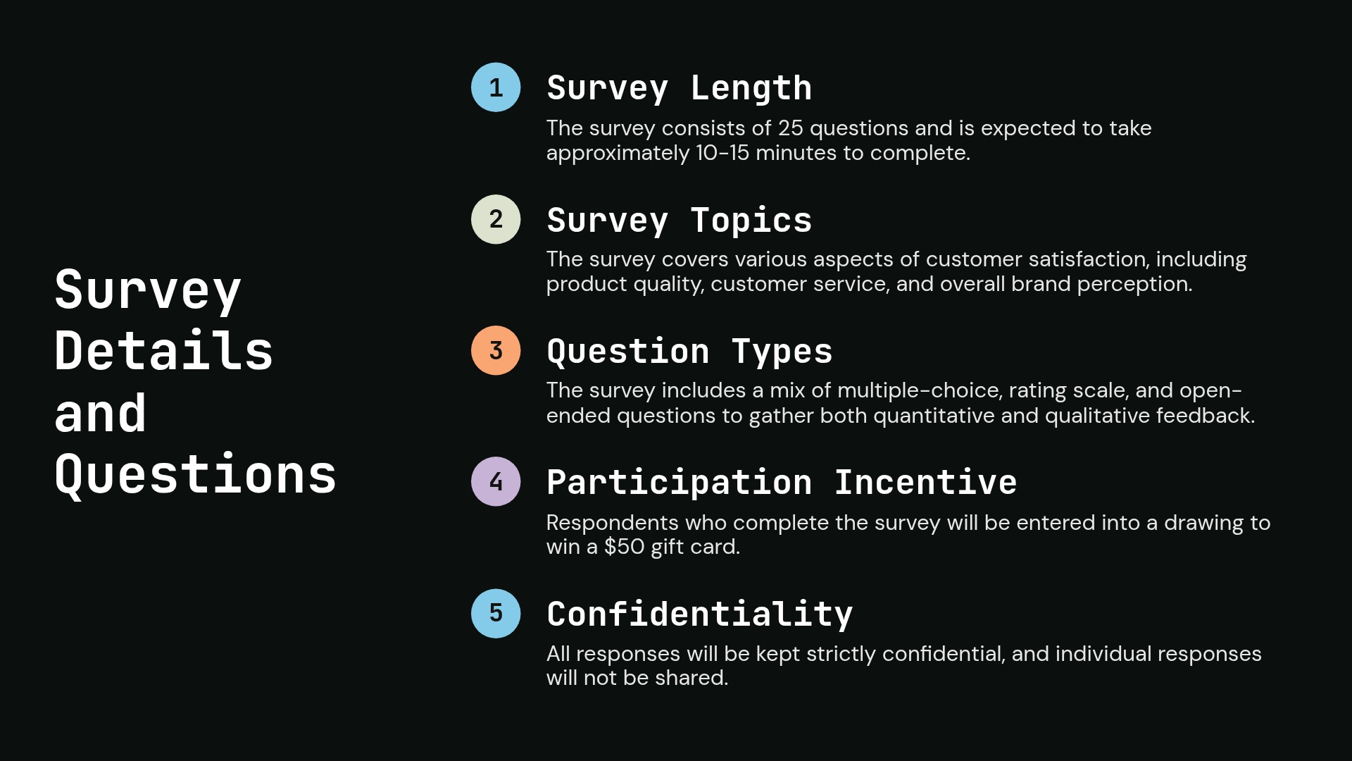Details & Questions