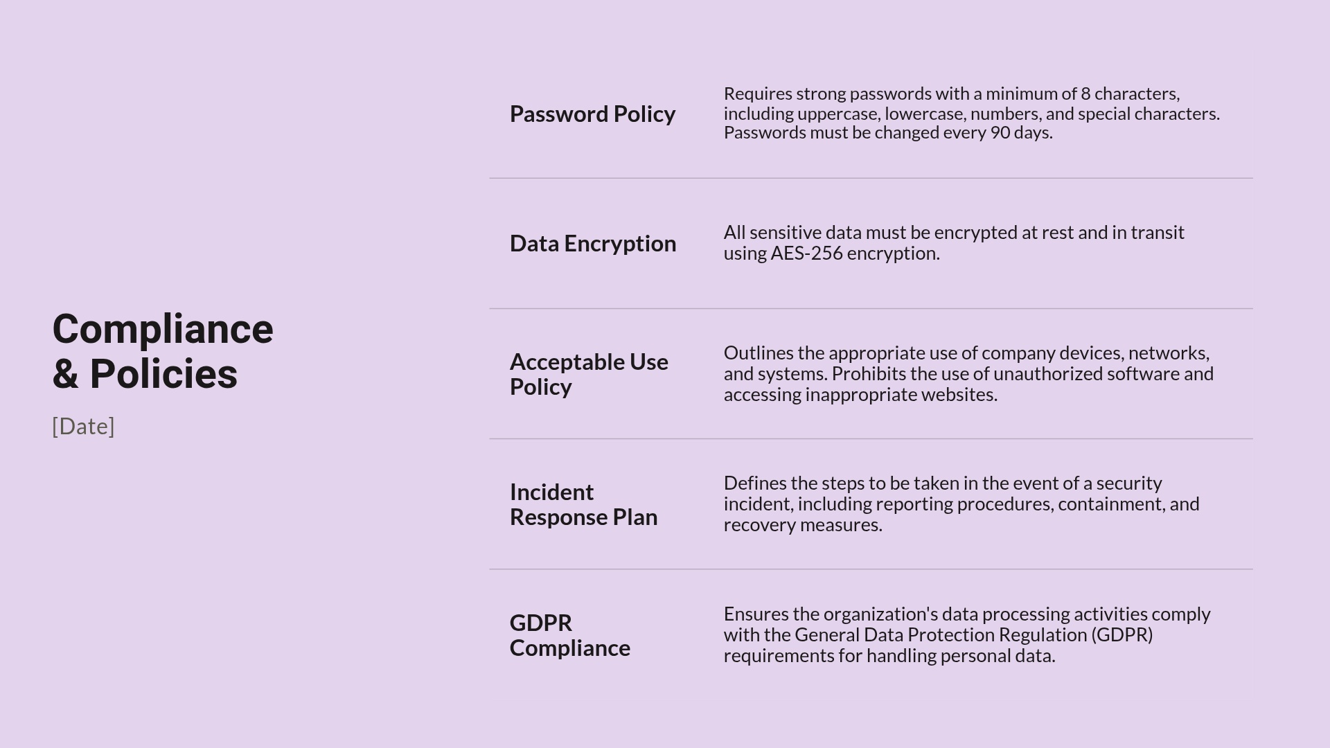 Compliance & Policies