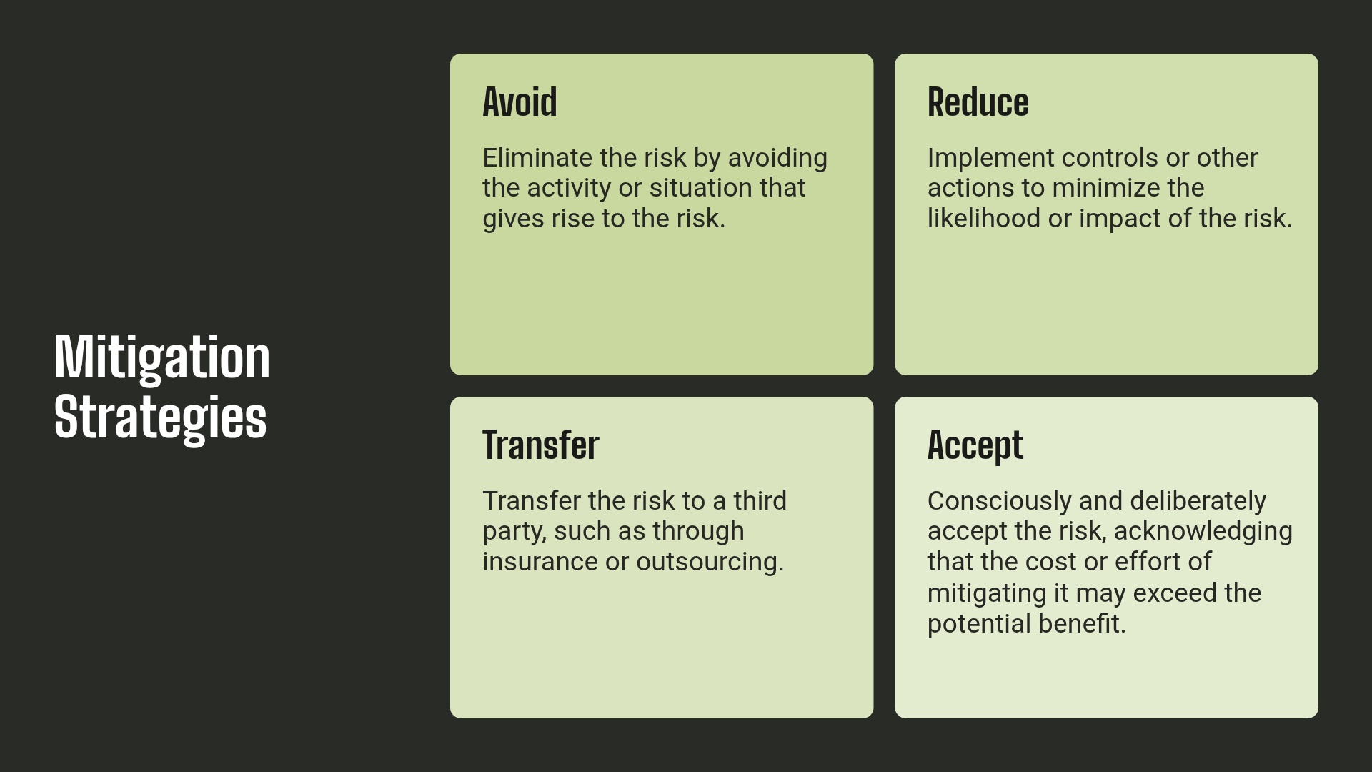Mitigation Strategies