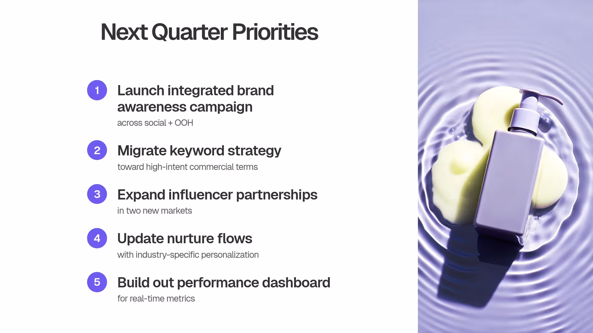 Next Quarter Priorities