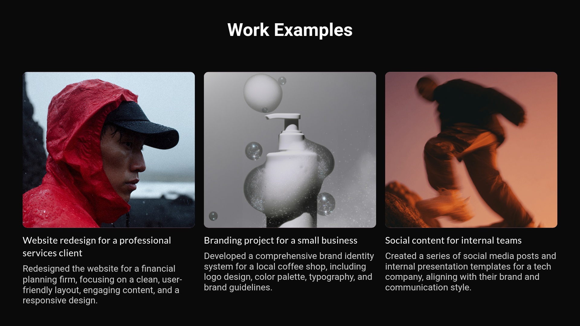 Work Examples