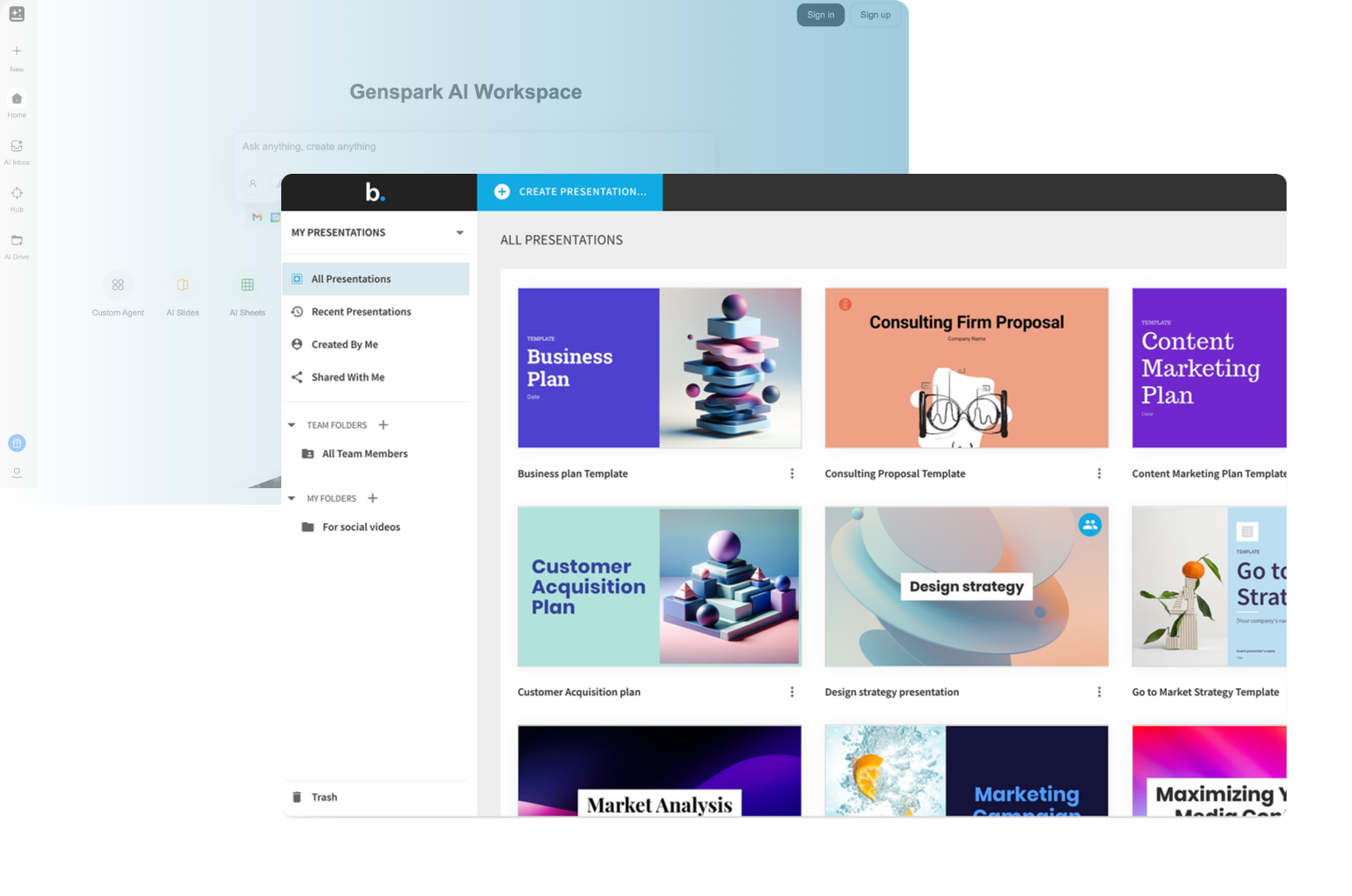 Beautiful.ai vs. Genspark AI