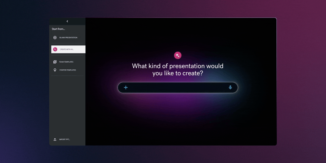 Introducing the Create with AI Workflow: The Next Evolution of AI Presentations