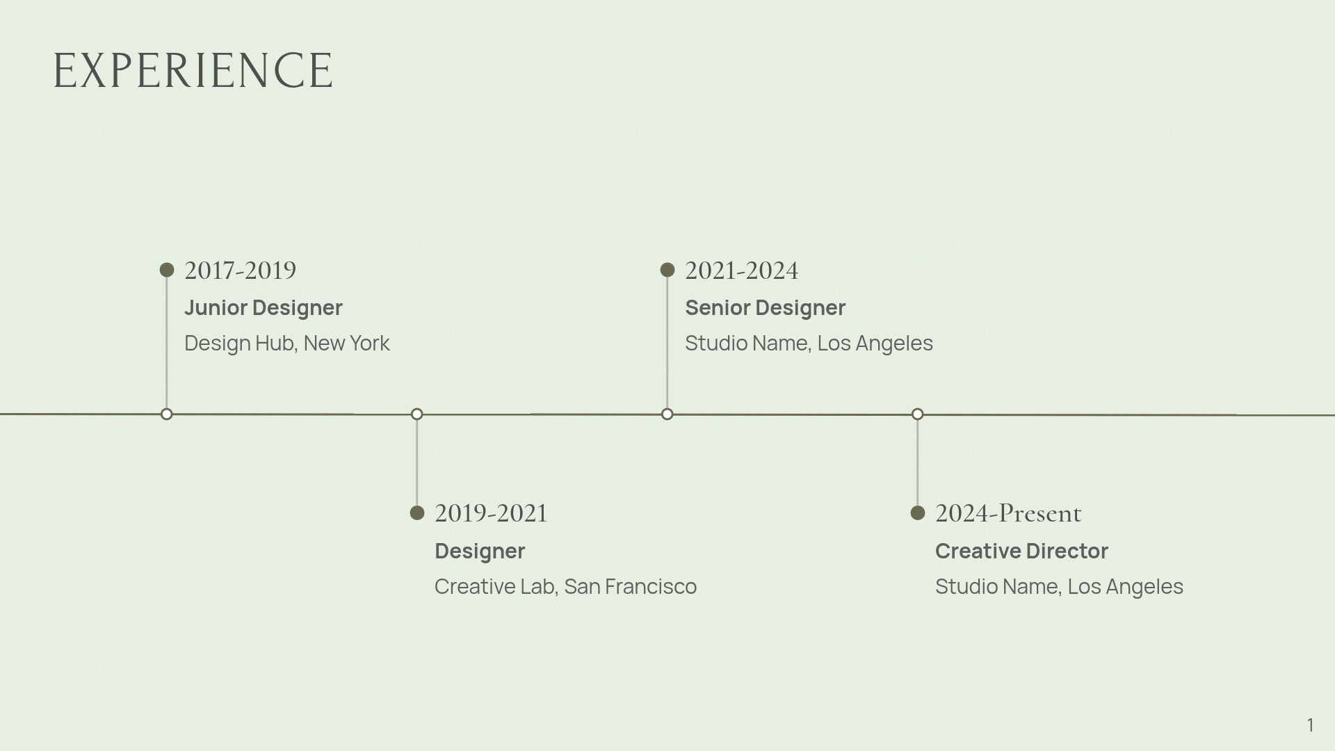 Experience Timeline