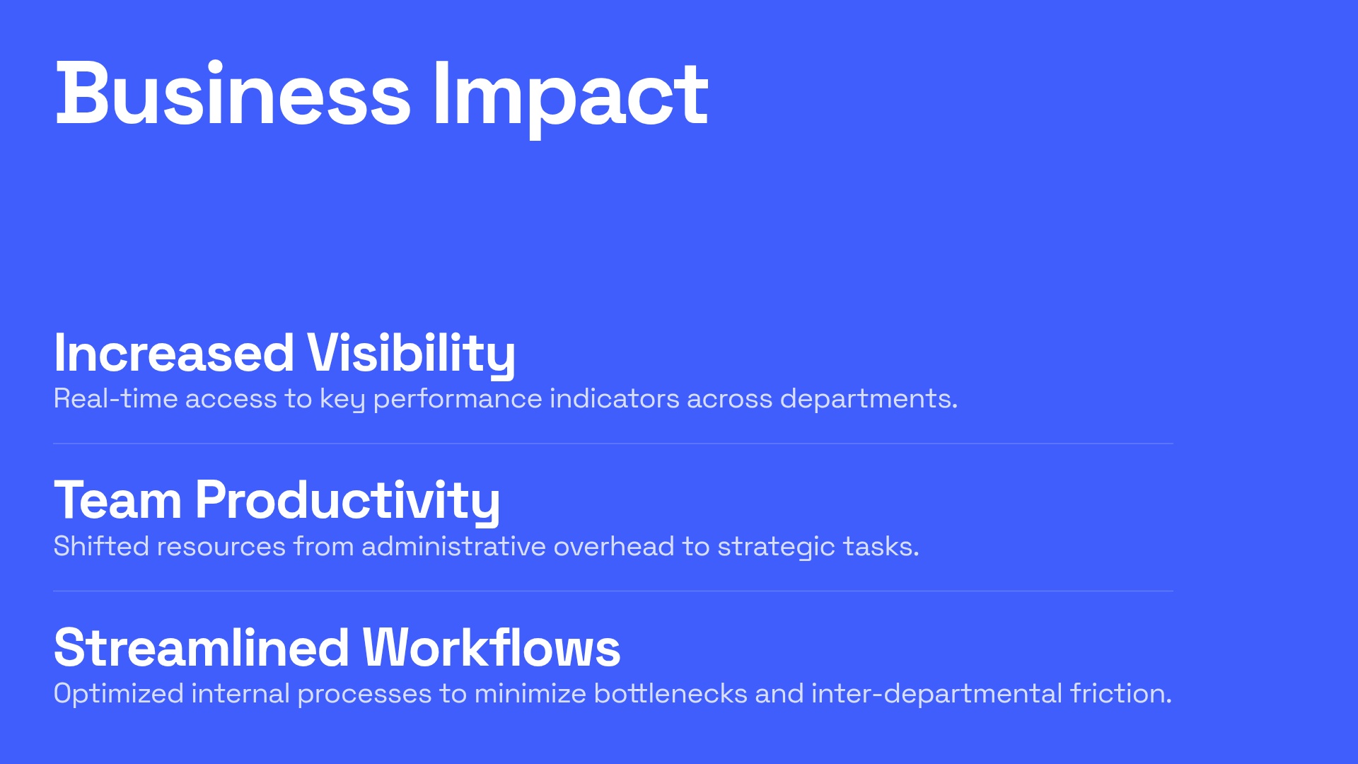 Business Impact
