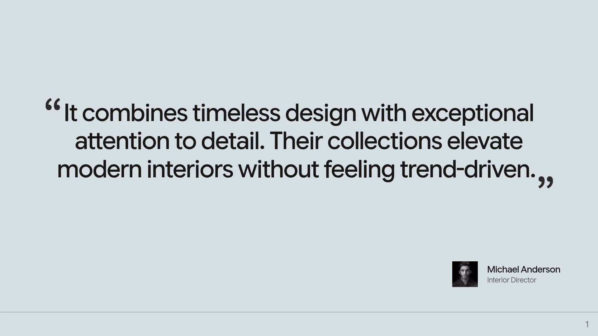 Customer Testimonial
