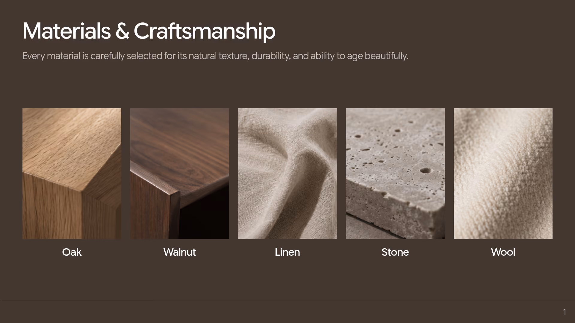 Materials & Craftsmanship