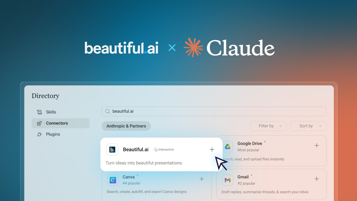 Beautiful.ai x Claude Connector: Turn a Claude Prompt Into a Work-Ready Deck