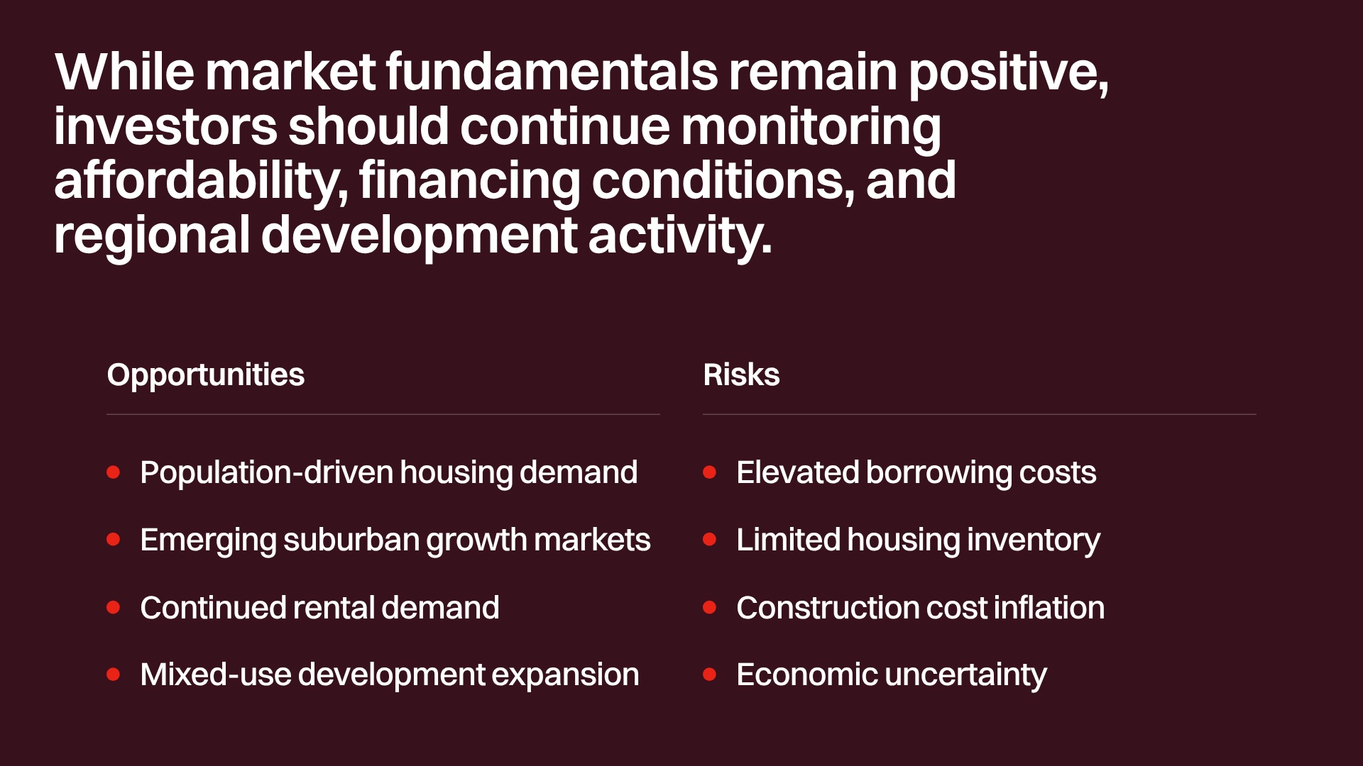 Opportunity & Risk