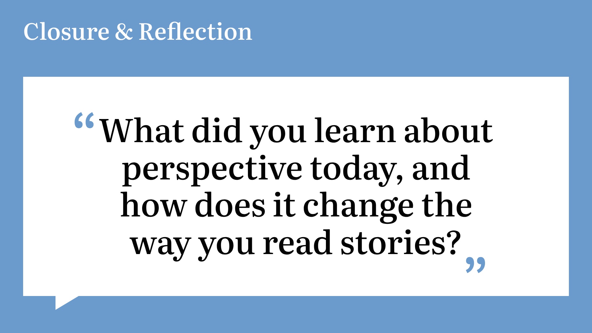 Lesson Reflection