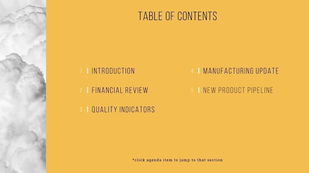 Agenda Slide