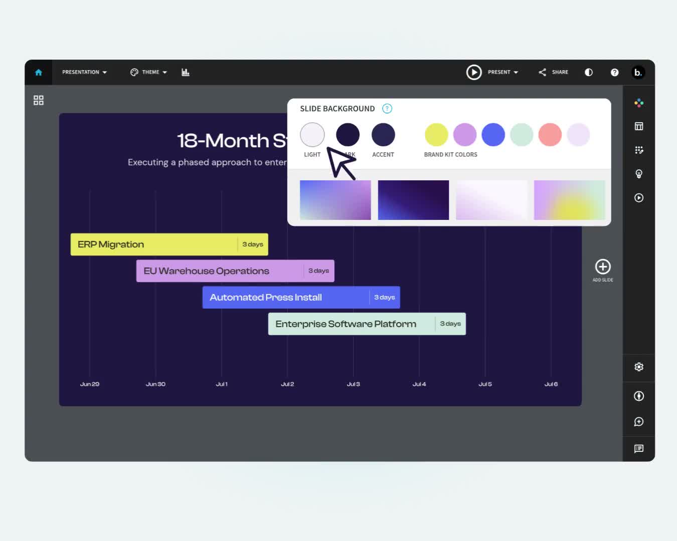 Gantt Chart Slide