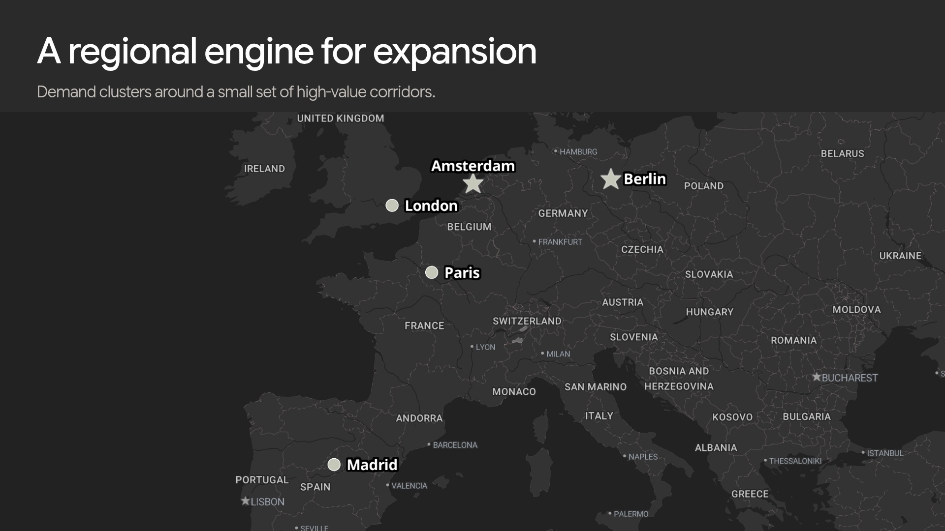 World Map Slide Template - Global market