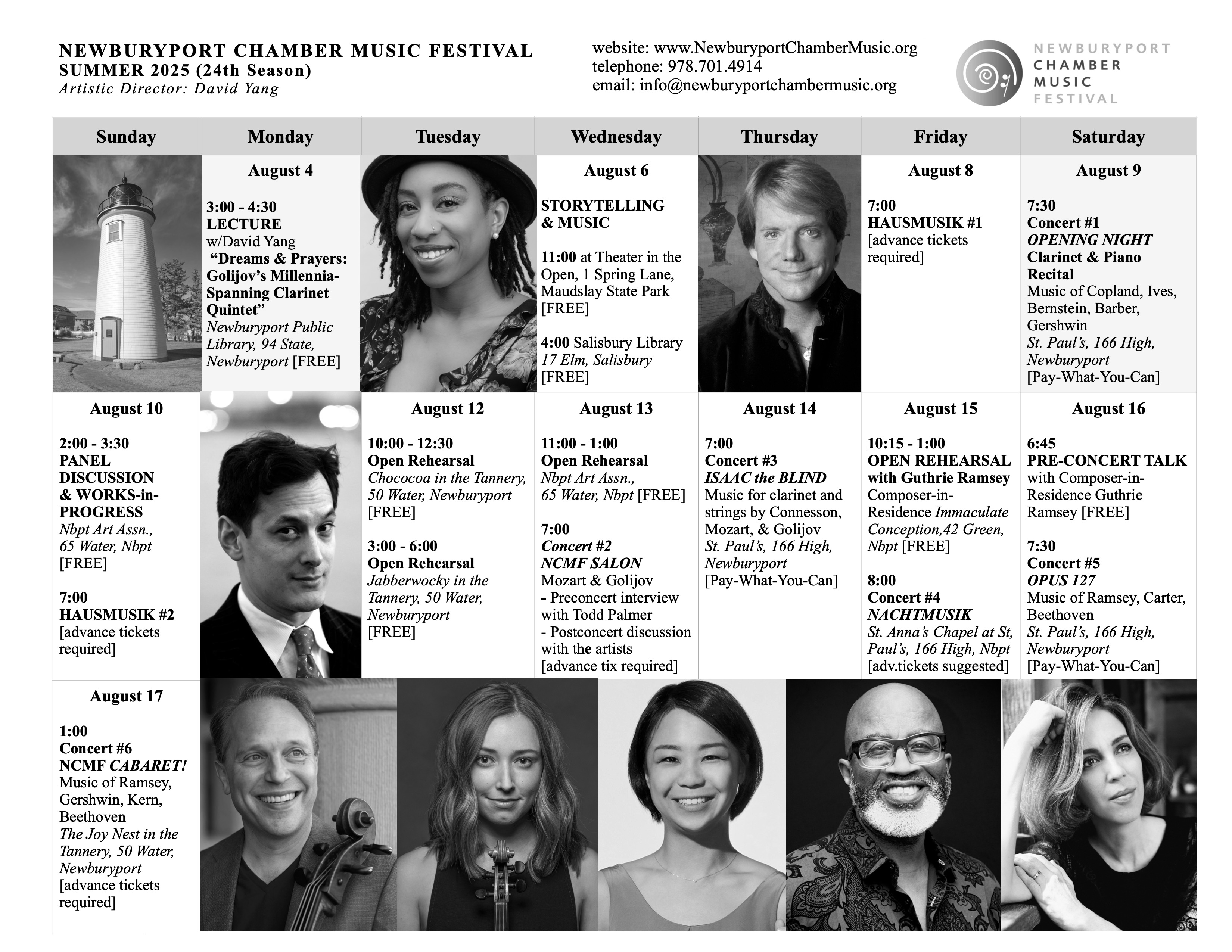 NCMF Calendar with link to pdf version