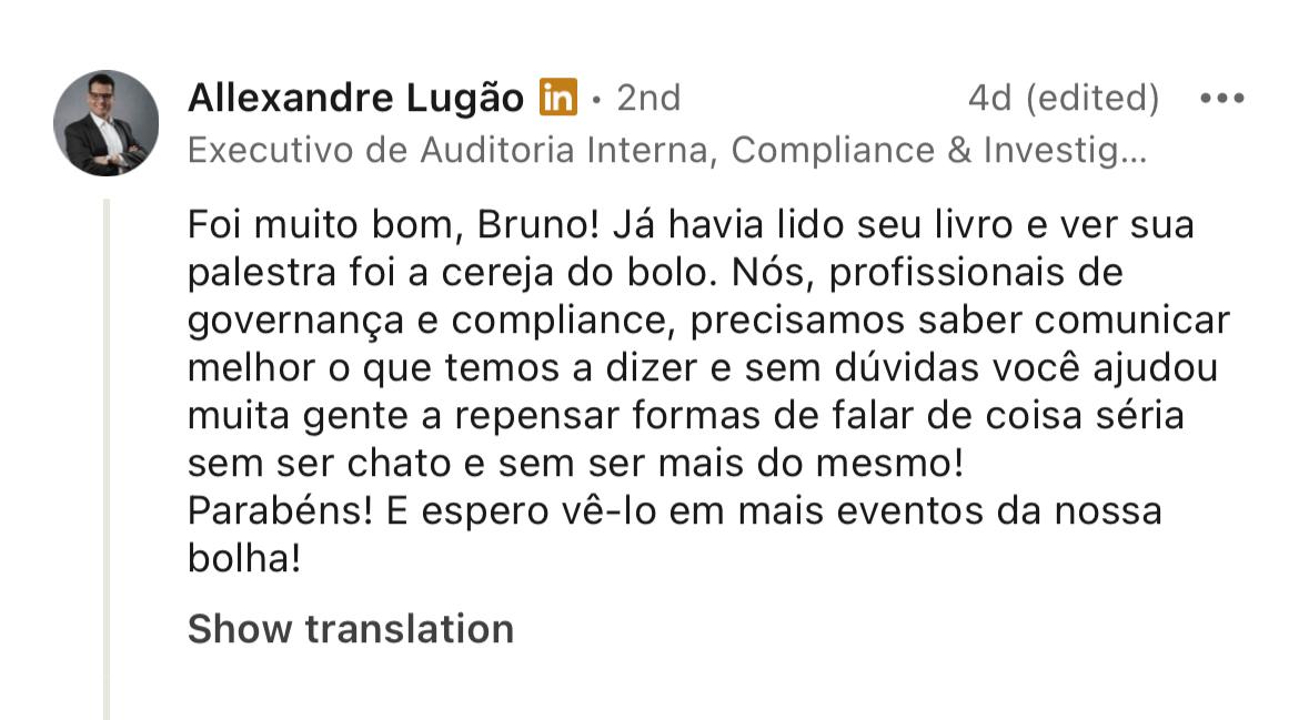 Comentário LinkedIn 1