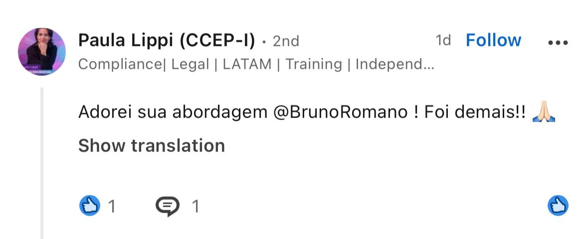 Comentário LinkedIn 4