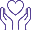 Two hands gently cradling a heart