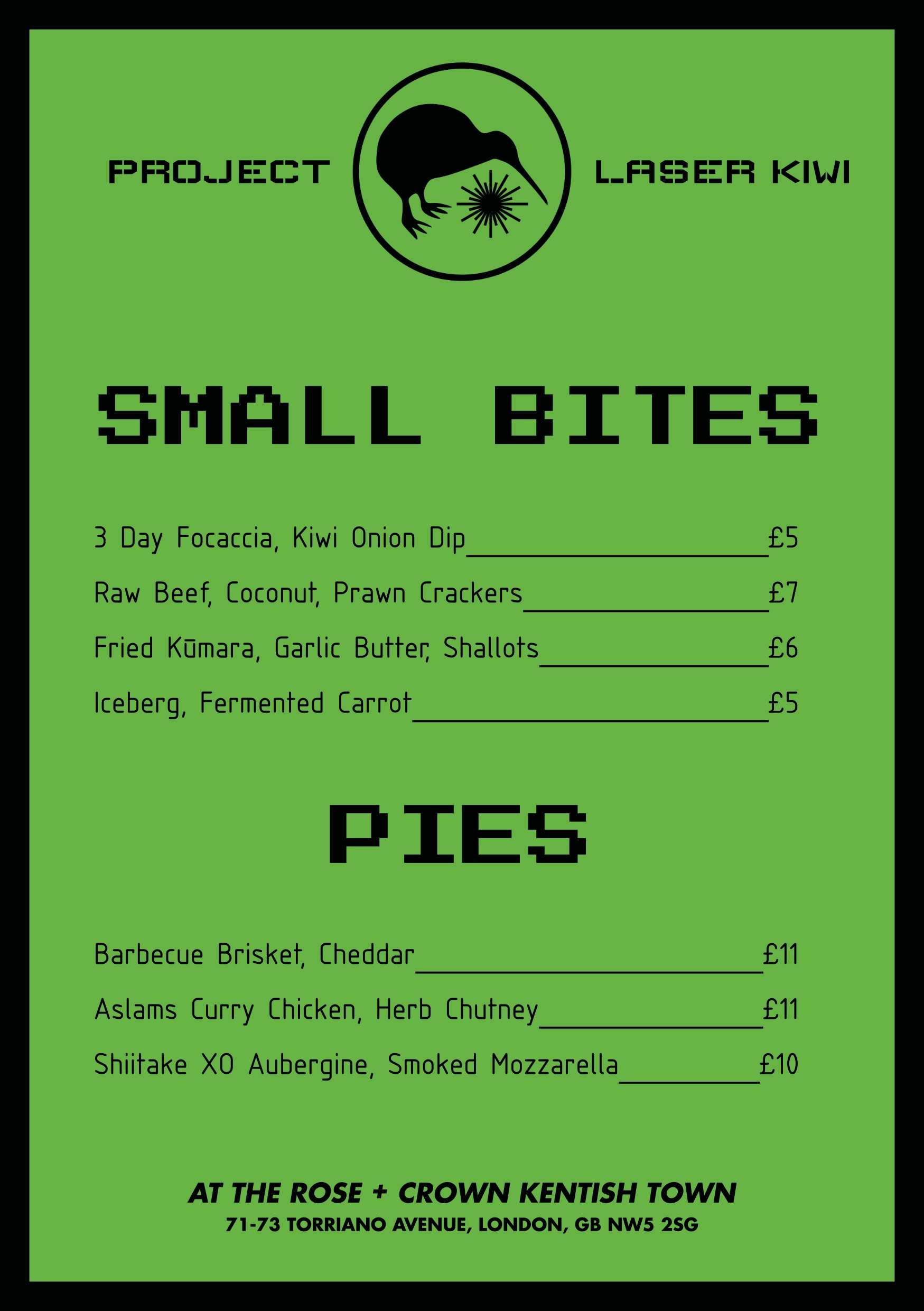 Yard Sale Pizza Menu