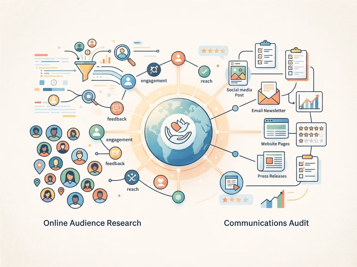 charity communications audit from external to internal and strategy recommendations