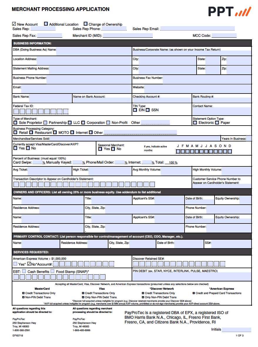 Fresno BMO Merchant Application