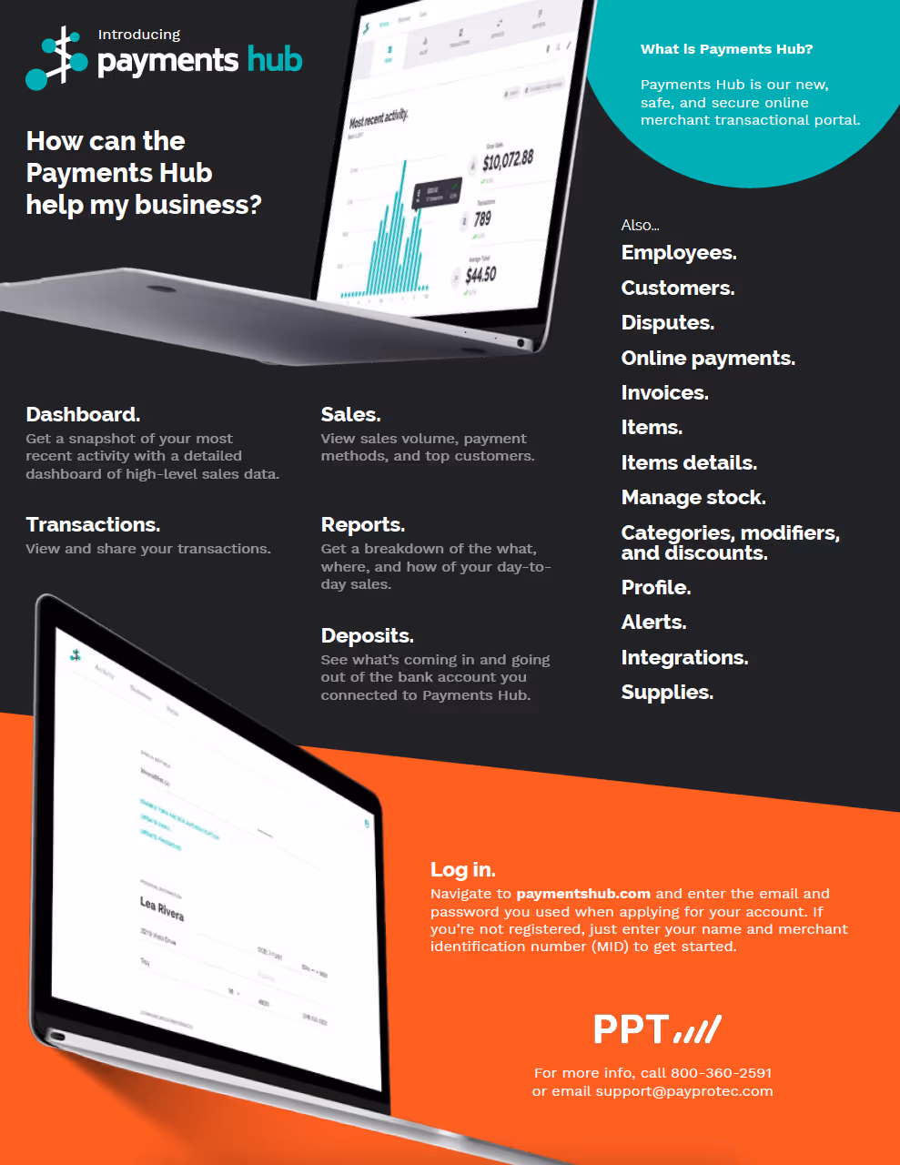 Payments Hub Features Flyer