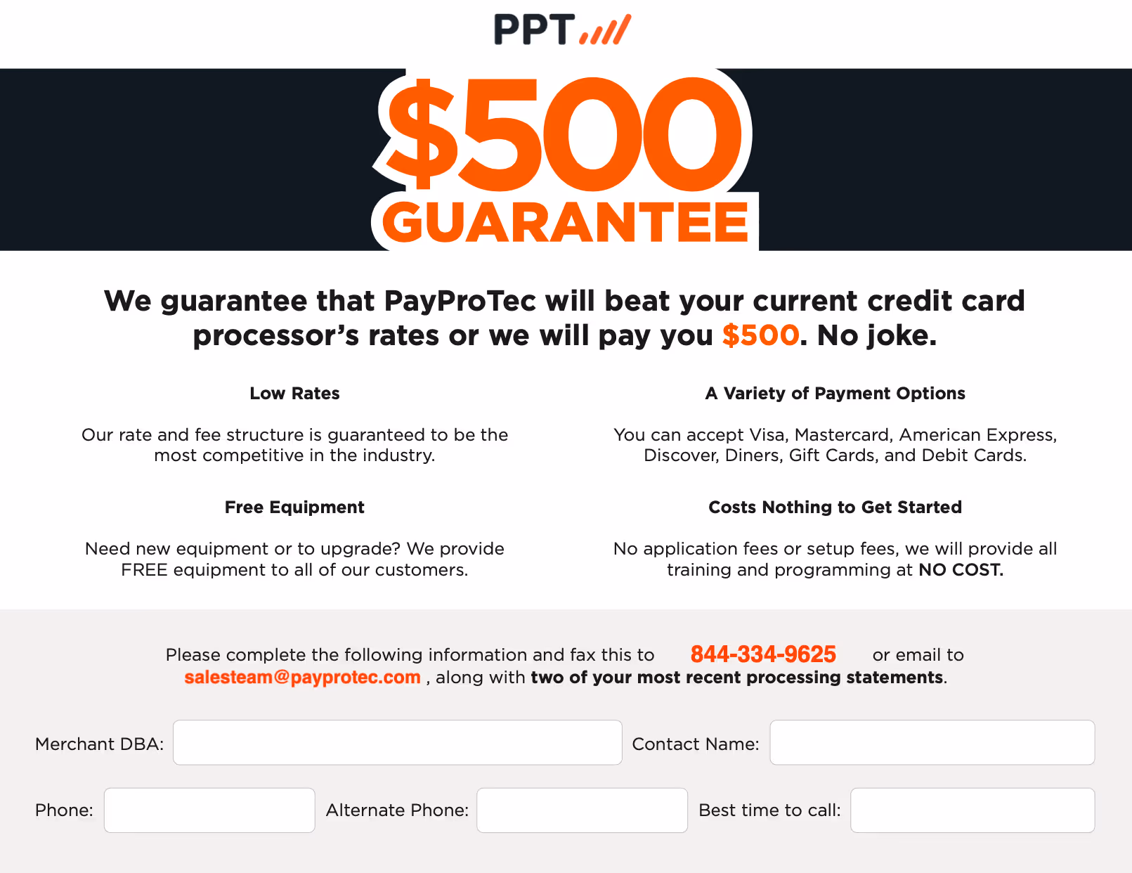 $500 Guarantee
