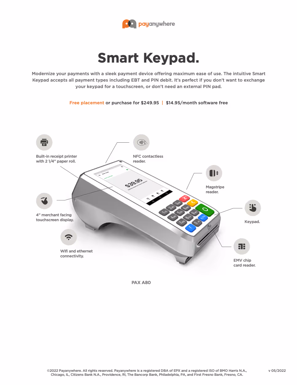 Payanywhere Sell Sheet Smart Keypad (Editable)