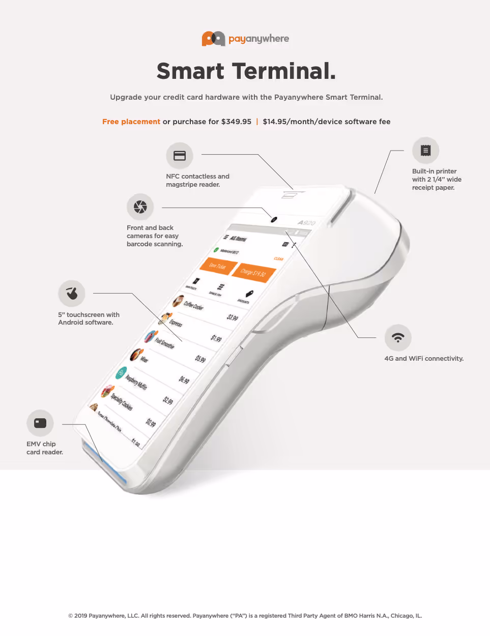 Payanywhere A920 Smart Terminal Sell Sheet