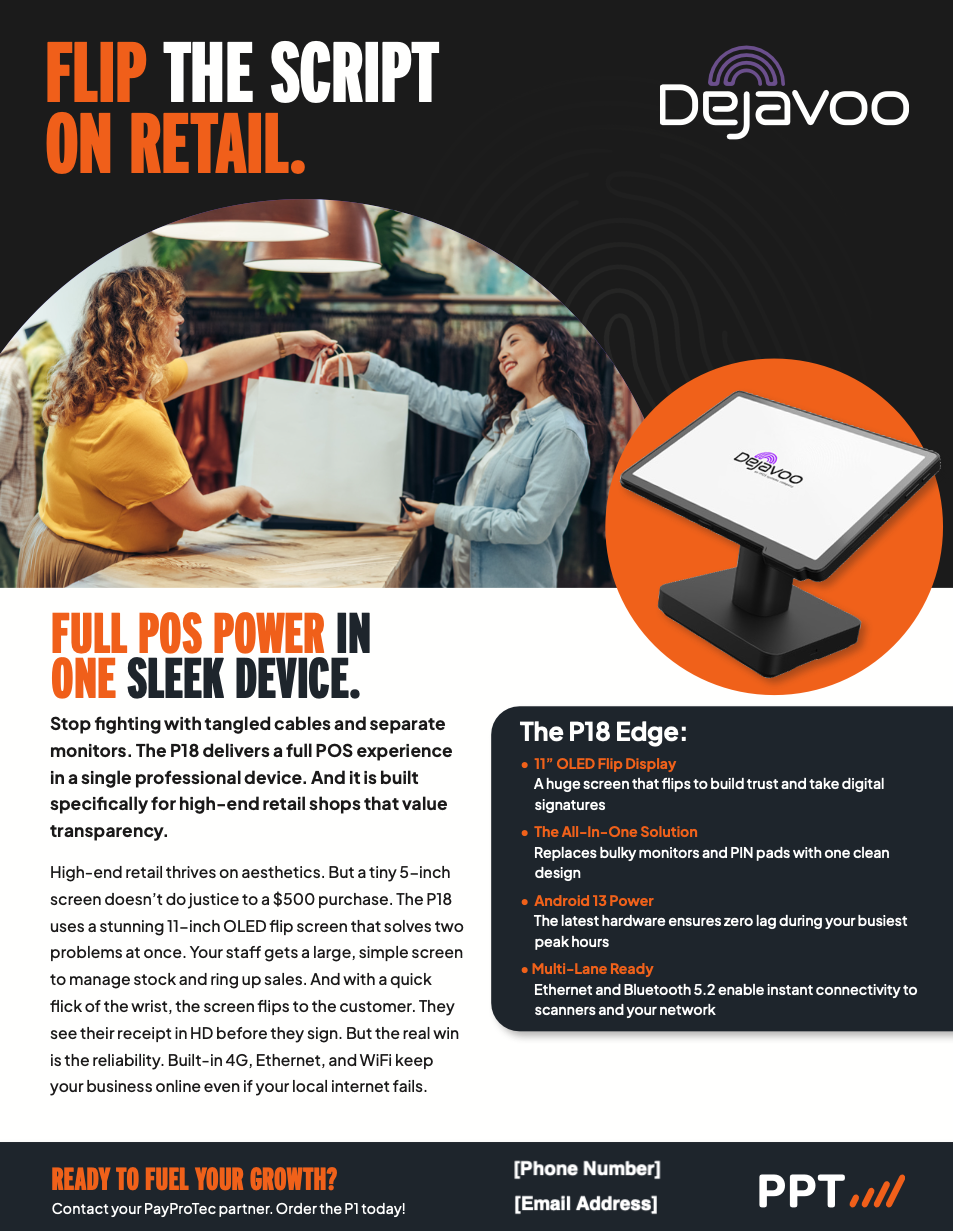Dejavoo P-Series for Retail & Liquor